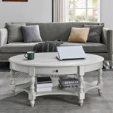 Oval Wood Coffee Tables You'll Love | Wayfair